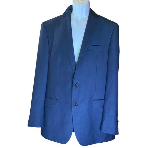 Ralph Ralph Lauren Classic Blue Mens 44L Wool Quiet Lux Style Sports Jacket - Picture 1 of 16